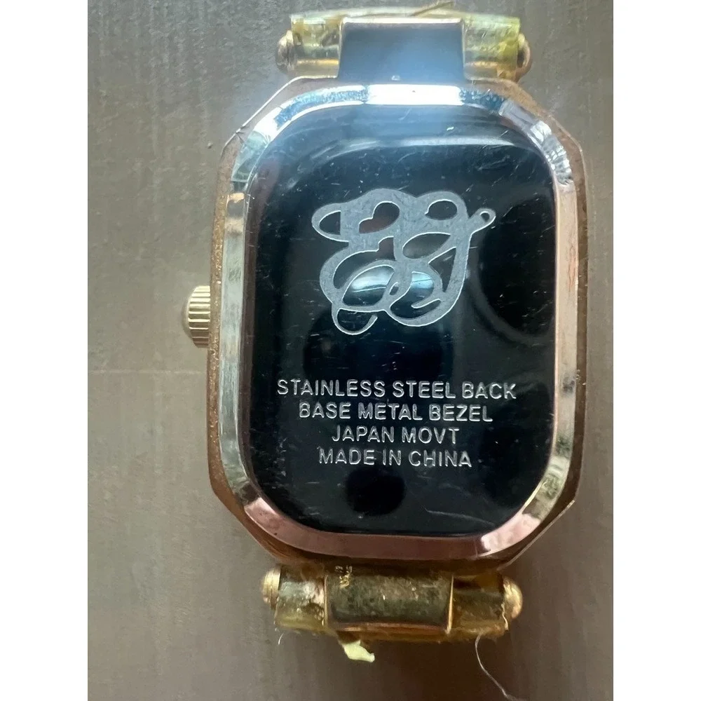 Elizabeth Taylor Vintage Watch Face Only‎ Rhinestone Bezel Gold Tone Hollywood
